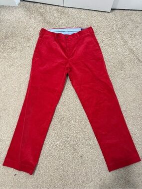 Polo Ralph Lauren Men’s Stretch Straight Fit Bright Red Corduroy Pants